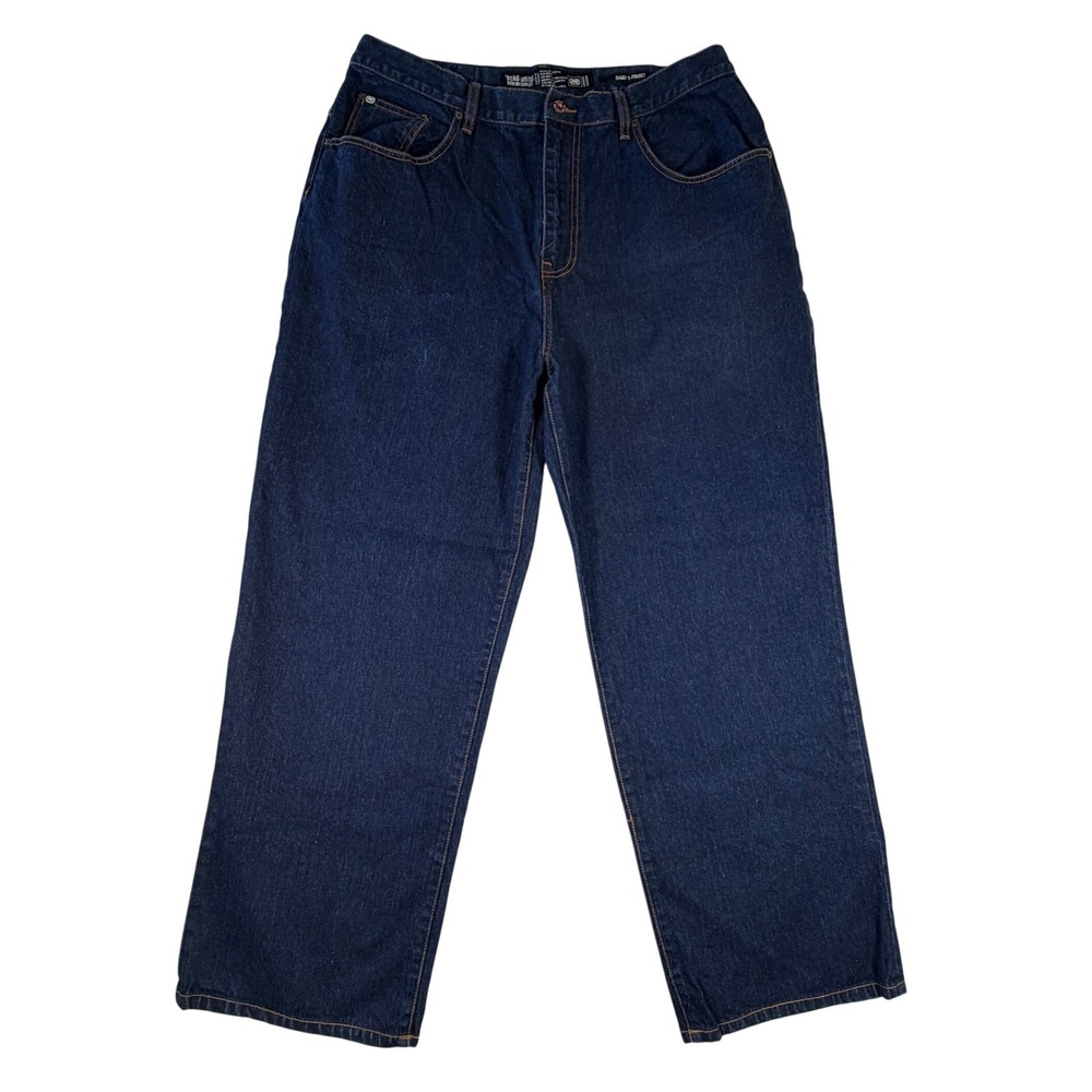 Ecko Unltd Denim Foundry Baggy 5-Pocket Jeans Dark Wash Indigo Mens 38x32 Y2K